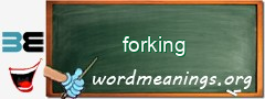 WordMeaning blackboard for forking